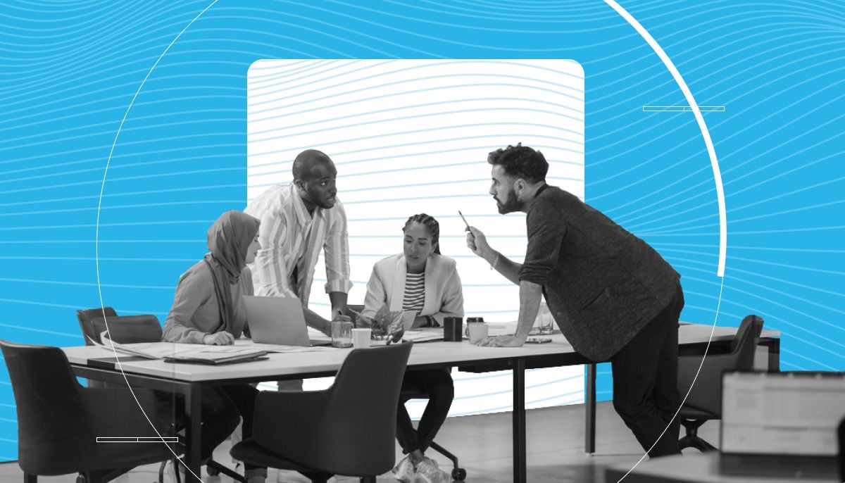 People collaborating at a meeting table